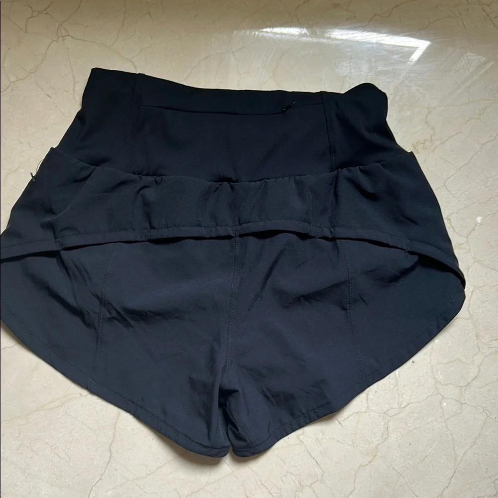 Moisture-Wicking Black Athletic Shorts with Elastic Waistband